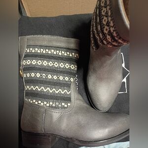 Cobra Society EU 35 Gray Leather And Tapestry Boots Women’s EU 35 Spain New Boho